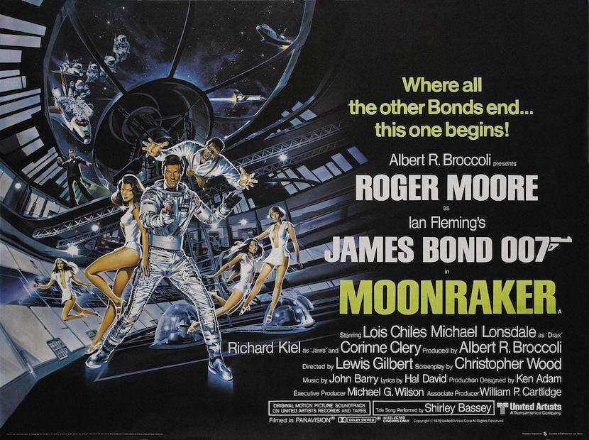 'Moonraker' theatrical poster. Eon Productions, Designed by Dan Gouzee