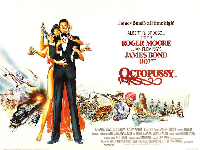 Theatrical poster for 'Octopussy'. Eon Productions, Illustrated by Renato Casaro