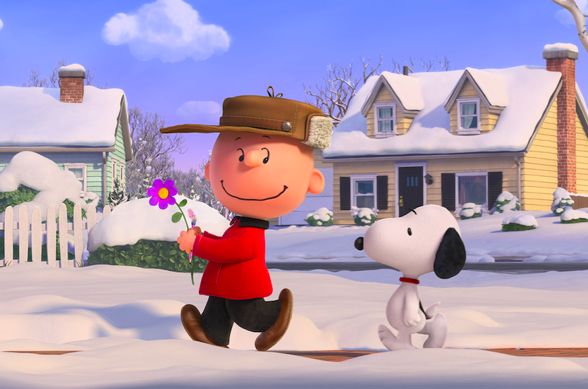 Charlie Brown and his best pal Snoopy. Courtesy 20th Century Fox