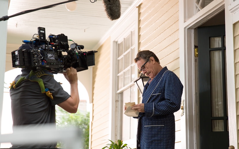 A cameraman films a scene of Bryan Cranston (Dalton Trumbo). Photo by Hilary Bronwyn Gale