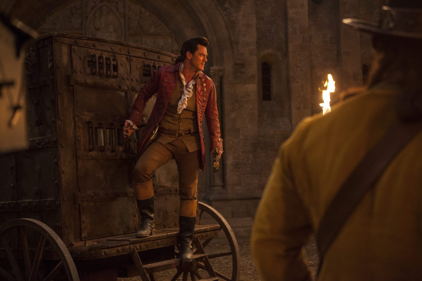 Watch Luke Evans Josh Gad In Beauty And The Beast Clip