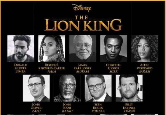 The Lion King cast Courtesy: Walt Disney Studios