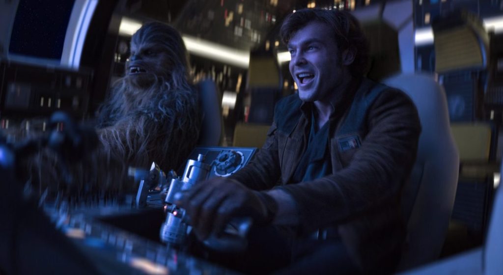 Alden Ehrenreich is Han Solo and Joonas Suotamo is Chewbacca in SOLO: A STAR WARS STORY.