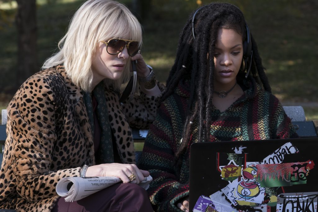 (L-R) CATE BLANCHETT as Lou and RIHANNA as Nine Ball in Warner Bros. Pictures' and Village Roadshow Pictures' "OCEANS 8," a Warner Bros. Pictures release. Photo by: Barry Wetcher