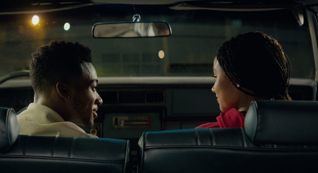 (L-R) Algee Smith as Khalil and Amandla Stenberg as Starr in Twentieth Century Fox’s THE HATE U GIVE.