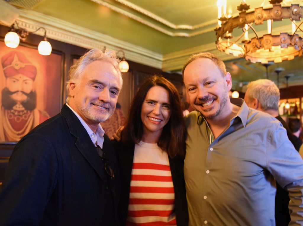 From left: Transparent’s Bradley Whitford and Amy Landecker and GALECA executive director and founder John Griffiths at the 2016 Dorian Awards Winners Toast.