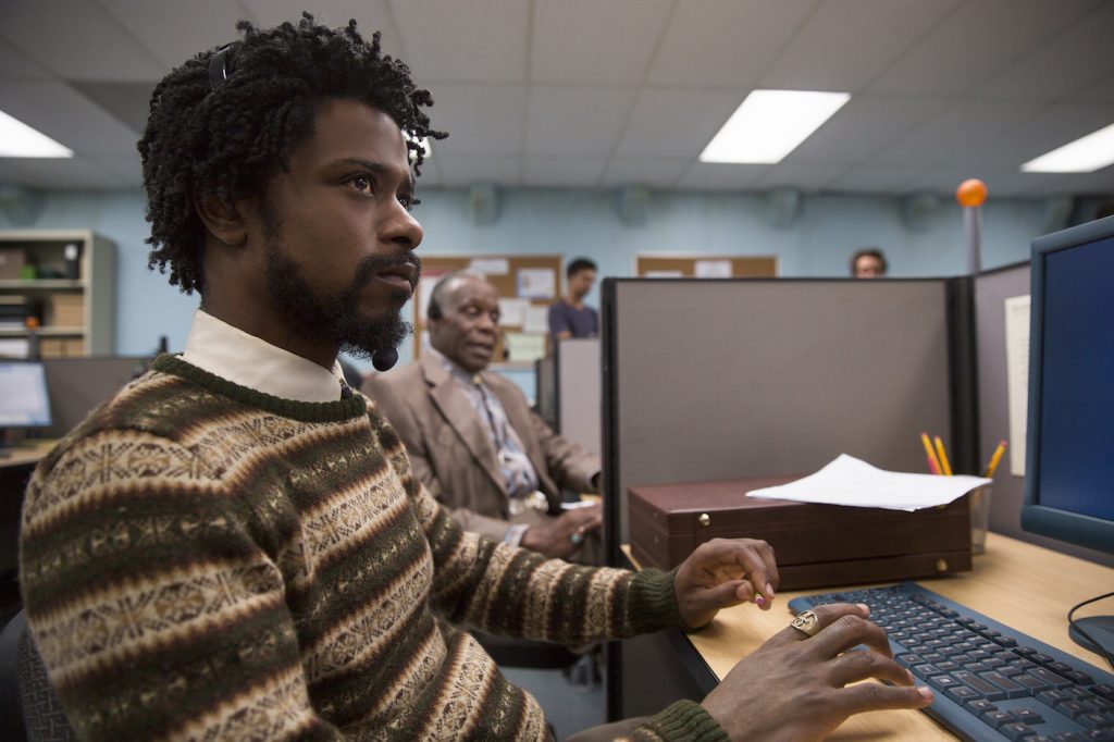 (l to r.) Lakeith Stanfield as Cassius Green and Danny Glover as Langston star in Boots Riley's SORRY TO BOTHER YOU, an Annapurna Pictures release. Credit: Peter Prato / Annapurna Pictures