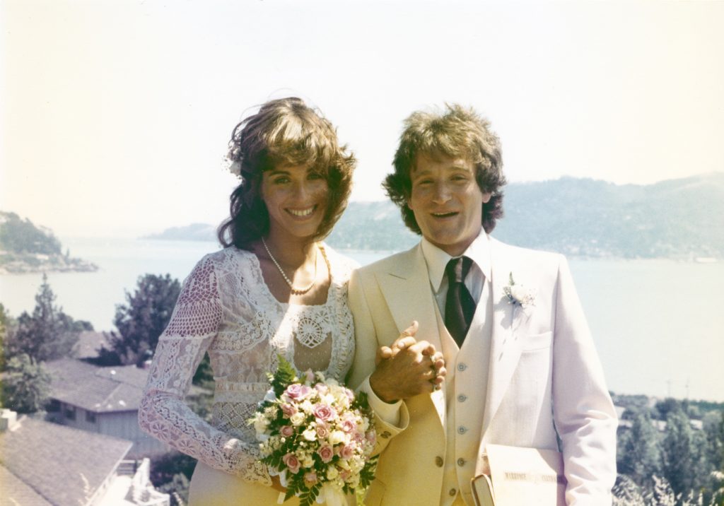 Valerie Valardi, Robin Williams on their wedding day, 1976. photo: Borsari/HBO