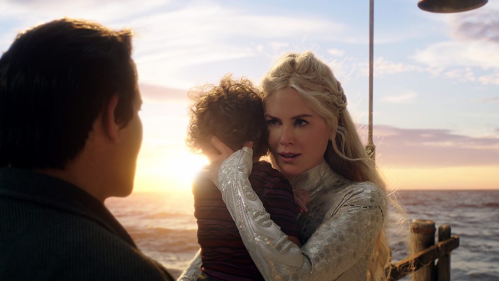 Caption: (L-R) TEMUERA MORRISON as Tom Curry and NICOLE KIDMAN as Atlanna in Warner Bros. Pictures' action adventure "AQUAMAN," a Warner Bros. Pictures release. Photo Credit: Courtesy of Warner Bros. Pictures