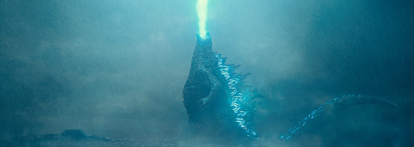 Caption: Godzilla rises from the depths and unleashes his atomic breath to claim his crown as King of the Monsters in Warner Bros. Pictures' and Legendary Pictures' action adventure "GODZILLA: KING OF THE MONSTERS," a Warner Bros. Pictures release. Photo Credit: Courtesy of Warner Bros. Pictures