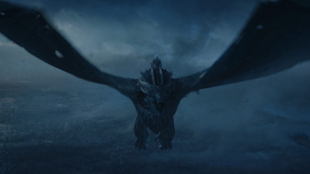 Viserion in Game of Thrones, season 7. Courtesy HBO.