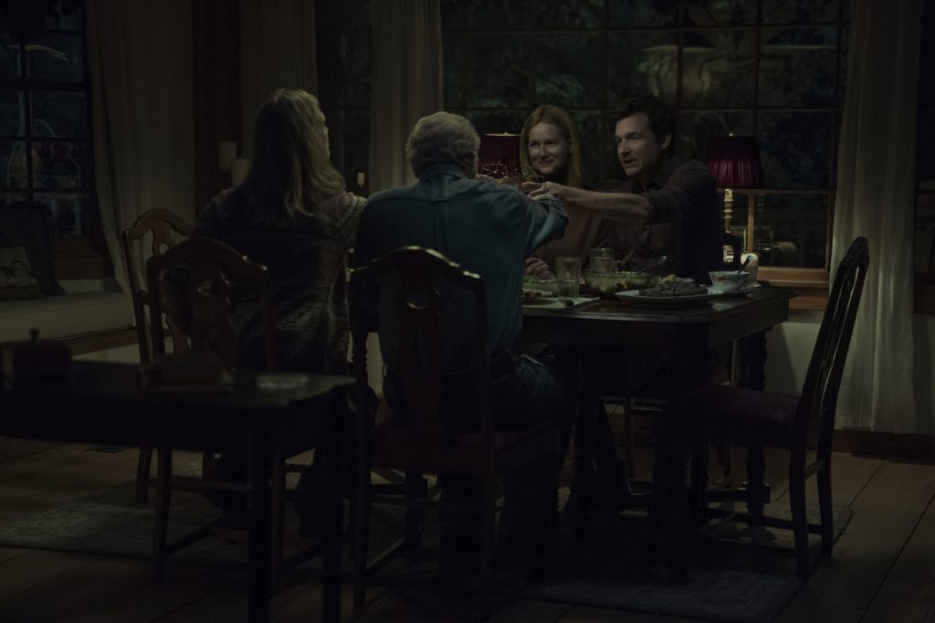 Lisa Emery, Peter Mullan, Laura Linney, Jason Bateman in 'Ozark.' Photo by Jessica Miglio/Netflix