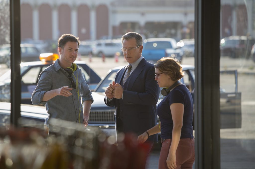 L to R: Director Ryan Fleck, Ben Mendelsohn, Director Anna Boden. Photo: Chuck Zlotnick..©Marvel Studios 2019