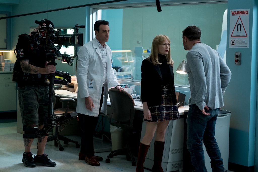 Reid Scott, Michelle Williams and Tom Hardy star in VENOM. Photo by Frank Masi. 