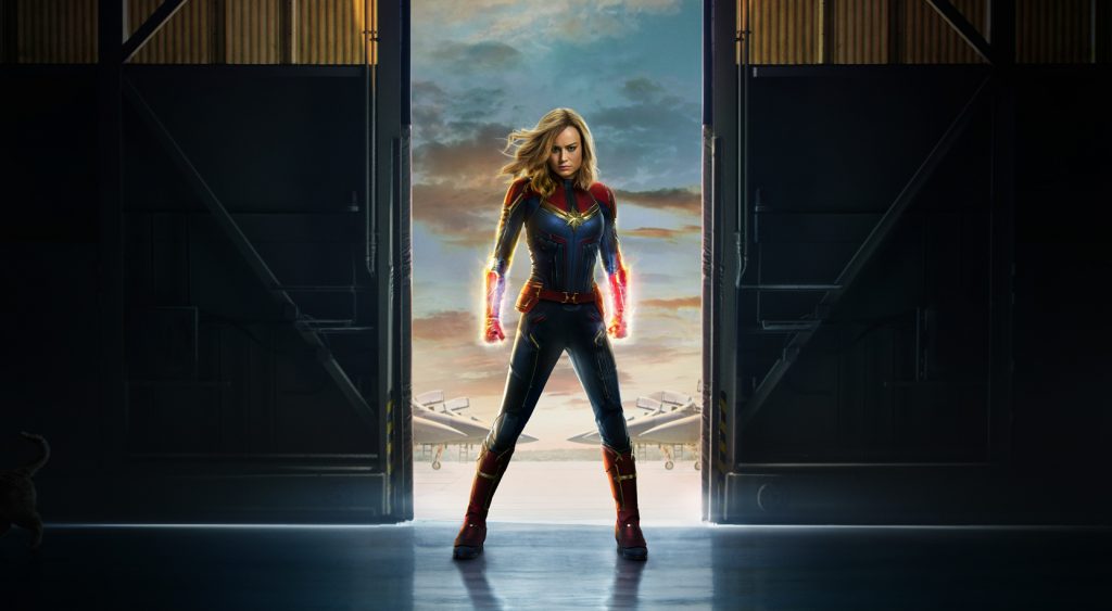 Bree Larson is Captain Marvel. Poster courtesy Marvel Studios.