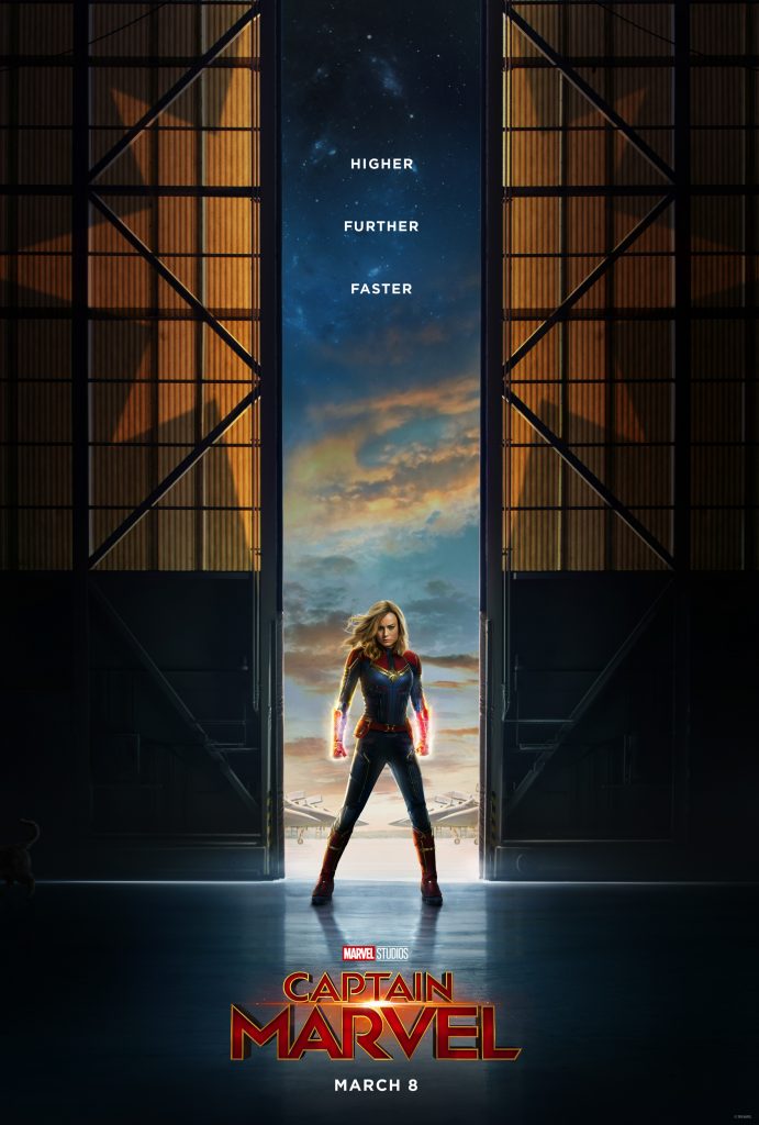 Bree Larson is Captain Marvel. Poster courtesy Marvel Studios.