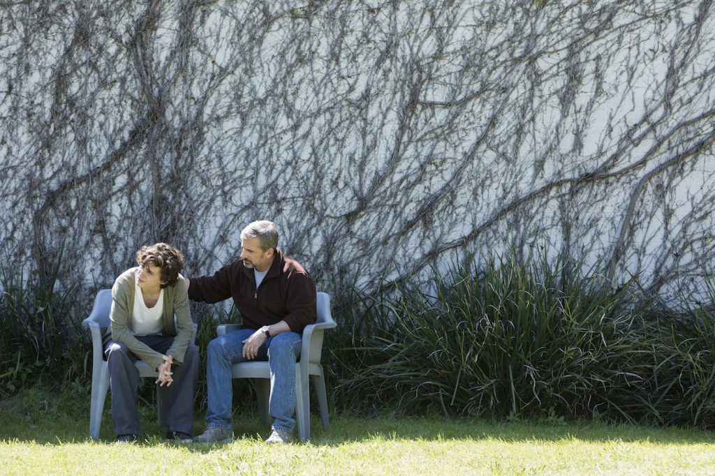 Timothée Chalamet as Nic Sheff and Steve Carell as David Scheff star in BEAUTIFUL BOY. Photo by: Francois Duhamel. Courtesy Amazon Studios