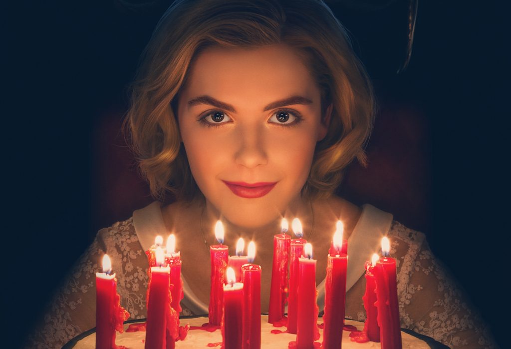 Kiernan Shipka in key art from 'The Chilling Adventures of Sabrina.' Courtesy Netflix.