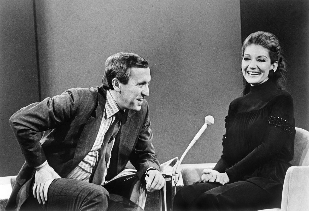 David Frost interviewing Maria Callas. Courtesy Sony Pictures. 