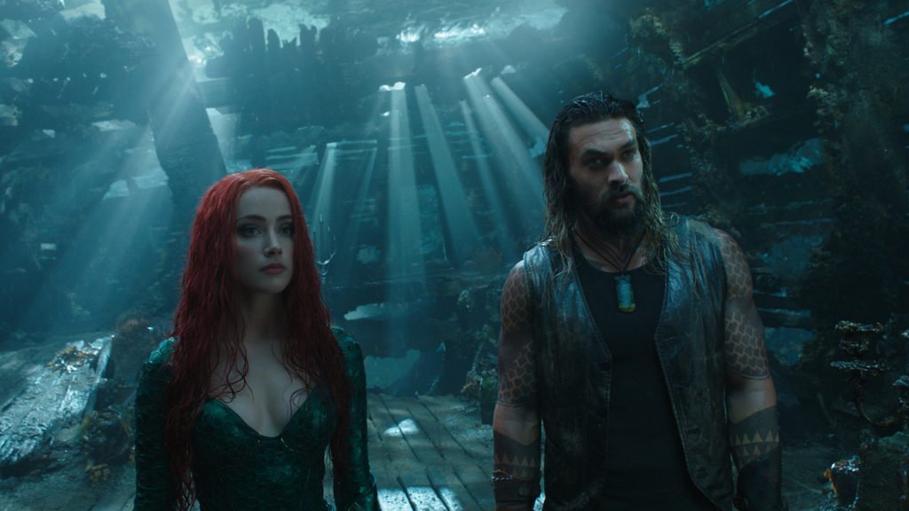 Caption: (L-r) AMBER HEARD as Mera and JASON MOMOA as Aquaman in Warner Bros. Pictures' action adventure "AQUAMAN," a Warner Bros. Pictures release.