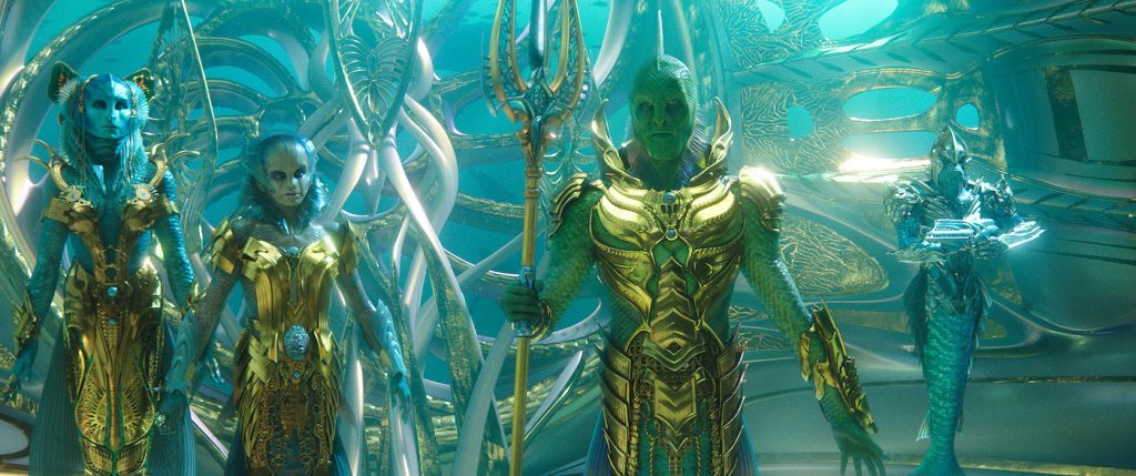 Caption: The throne room of the Fisherman Kingdom from Warner Bros. Pictures' action adventure "AQUAMAN," a Warner Bros. Pictures release.