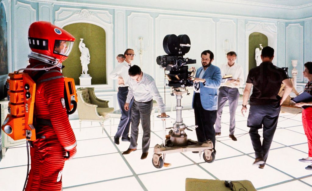 On the set of '2001: A Space Odyssey.' Courtesy ASC/MGM. 