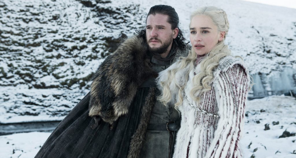 Kit Harington, Emilia Clarke. photo: Helen Sloane/HBO