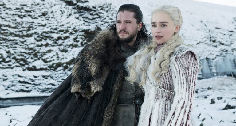 Kit Harington, Emilia Clarke. photo: Helen Sloane/HBO