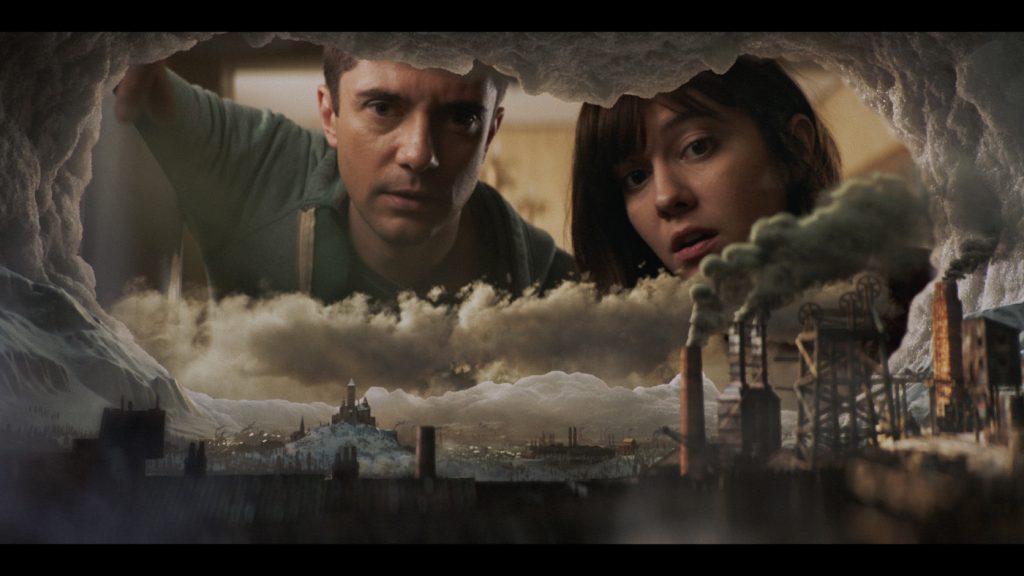 Topher Grace and Mary Elizabeth Winstead in "Ice Age." Courtesy Netflix.