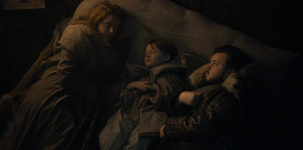 Season 8, episode 2 (debut 4/21/19): Hannah Murray, John Bradley. photo: HBO