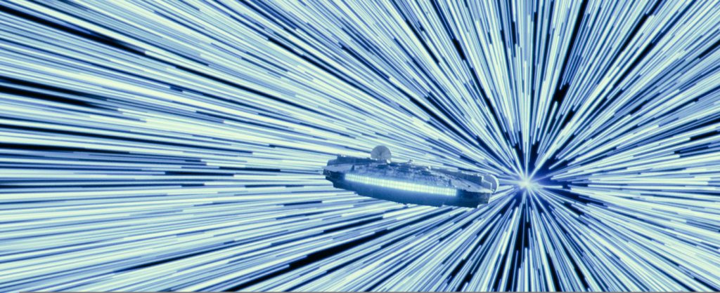The Millenium Falcon in STAR WARS: EPISODE IX. Courtesy Lucasfilm/Walt Disney Studios