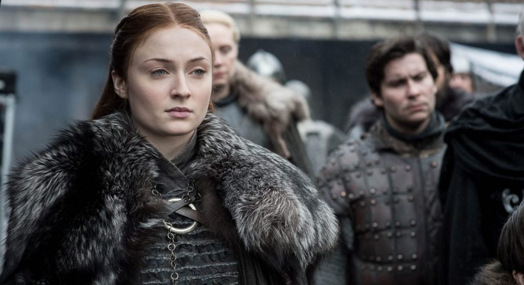 Season 8: Sophie Turner, Gwendoline Christie, Daniel Portman. photo: Helen Sloane/HBO