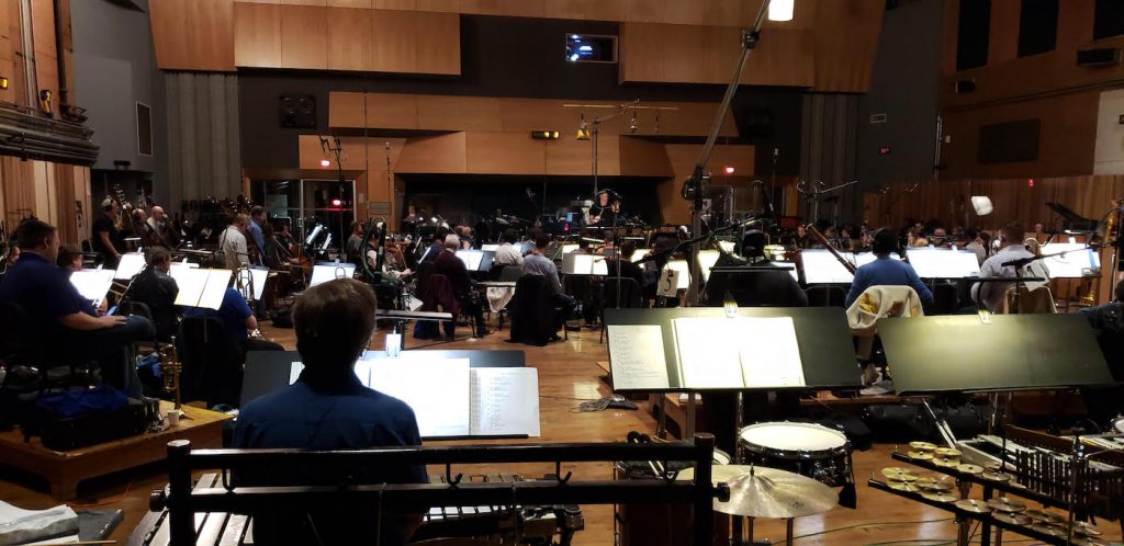 John Debney conducts. Courtesy Fox/John Debney.