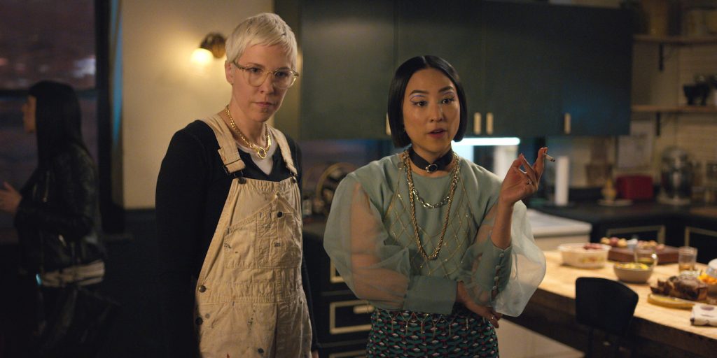 L-r: Rebecca Henderson, Greta Lee. Courtesy Netflix.