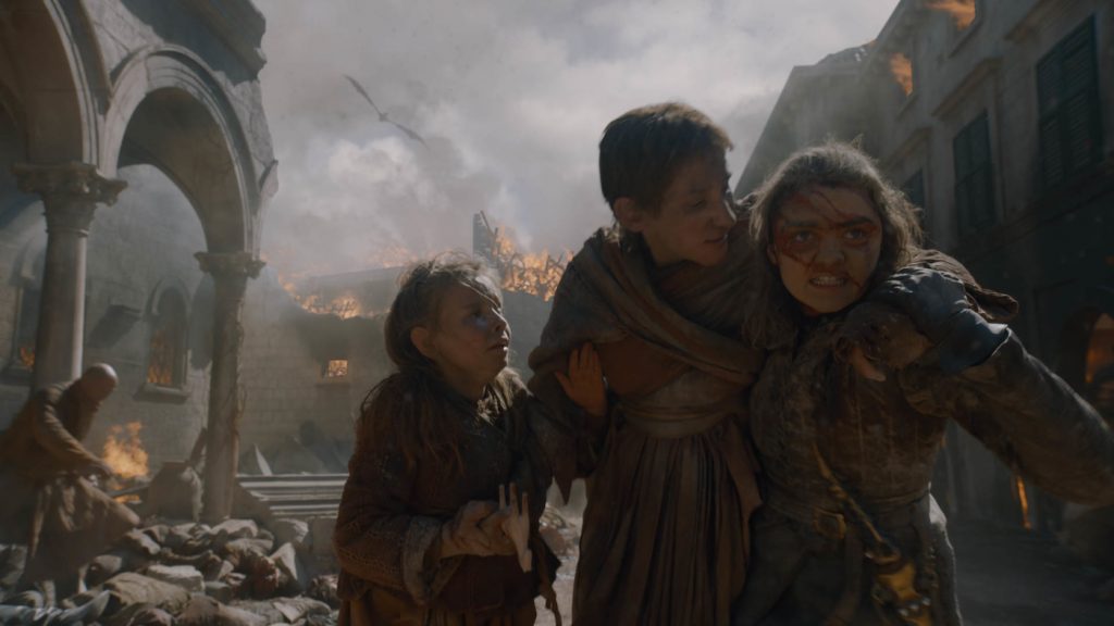 Season 8, episode 5 (debut 5/12/19): Maisie Williams (right). photo: HBO