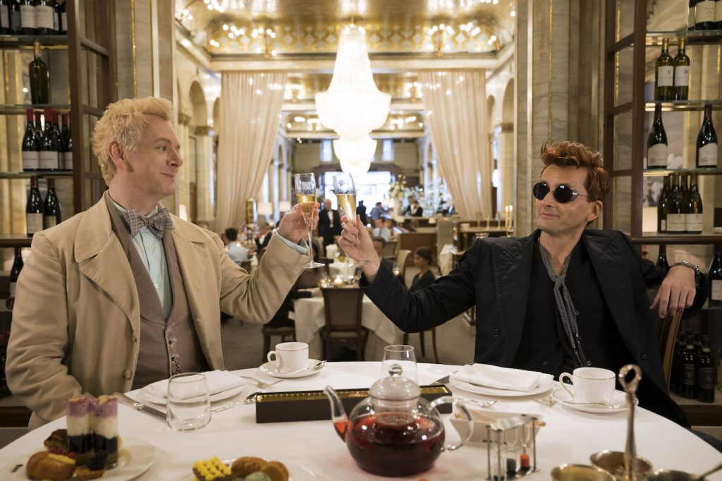 Michael Sheen and David Tenant in 'Good Omens.' Courtesy Amazon.