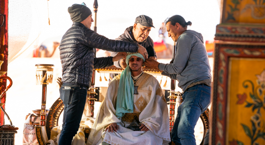 Costume designer Luca Mosca on the set of 'John Wick 3.'