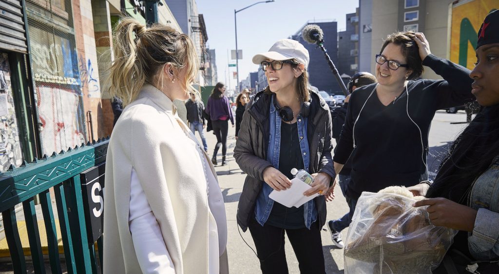 Miriam Shor on the set of 'Younger.' Courtesy of TV Land.