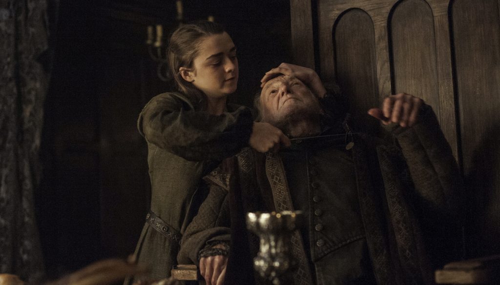 Maisie Williams, David Bradley. Photo: Helen Sloan/courtesy of HBO