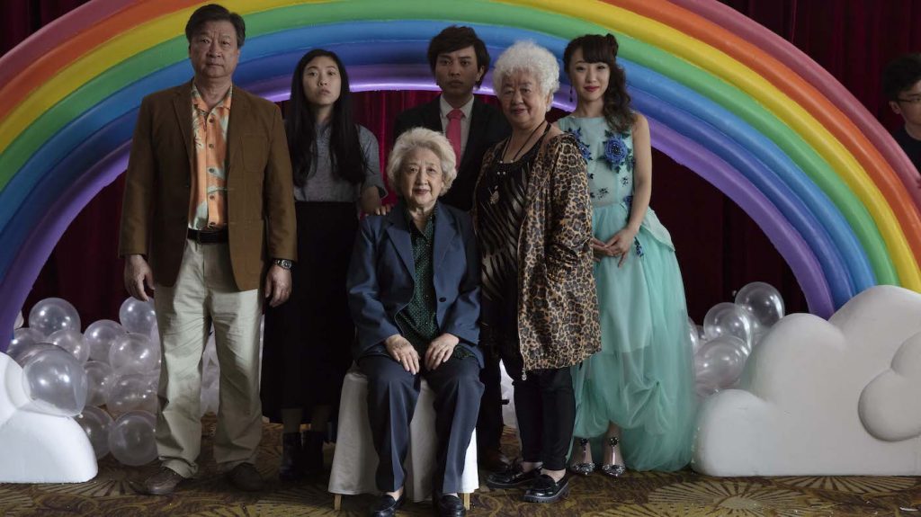 Awkwafina, Zhao Shuzhen, Tzi Ma, Lu Hong, Chan Han, Aoi Mizuhara. Courtesy A24.