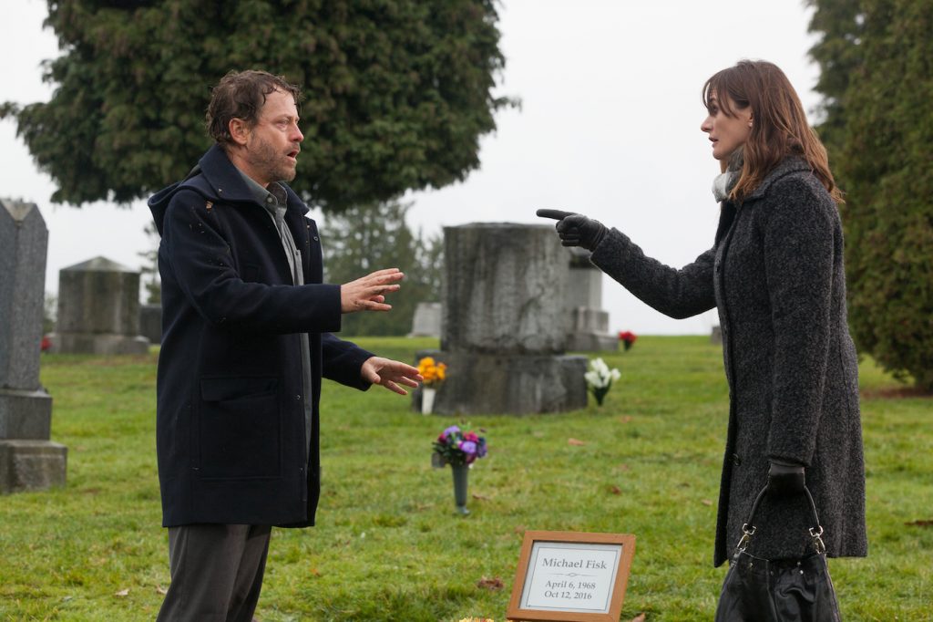 Greg Kinnear and Emily Mortimer in 'Phil.' Courtesy Bron Studios