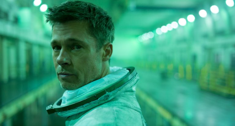 Brad Pitt stars in “Ad Astra”. Credit: Francois Duhamel. Copyright Twentieth Century Fox/Walt Disney Studios