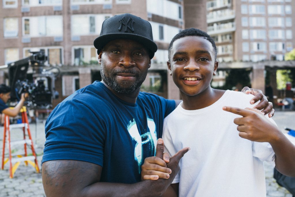 The real Antron McCray, and Caleel Harris, who plays the younger McCray. Courtesy Atsushi Nishijima/Netflix.
