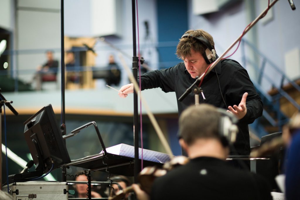 Benjamin Wallfisch - scoring session, Abbey Road Studio One, London, 1 December 2014. Courtesy Benjamin Wallfisch