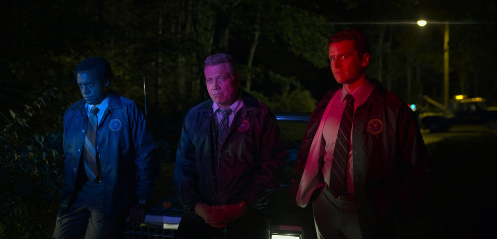 L-r: Albert Jones, Holt McCallany, Jonathan Groff. Courtesy Netflix.