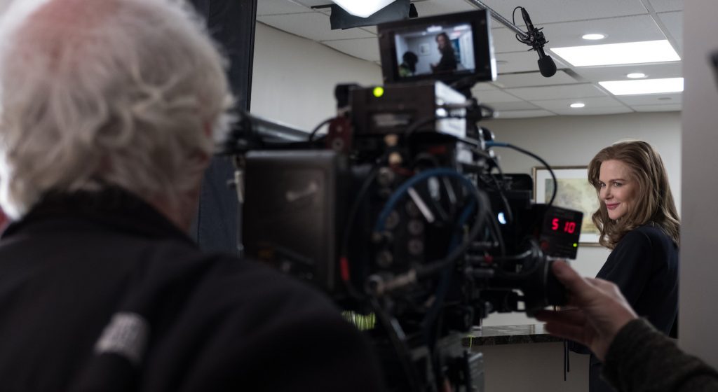 (L-r) Director of Photography ROGER DEAKINS and NICOLE KIDMAN on the set of Warner Bros. Pictures’ and Amazon Studios’ drama, THE GOLDFINCH. Photo Credit: Macall Polay