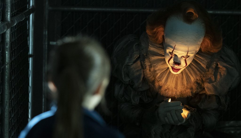 Caption: BILL SKARSGÅRD as Pennywise in New Line Cinema’s horror thriller "IT CHAPTER TWO,” a Warner Bros. Pictures release. Photo Credit: Brooke Palmer