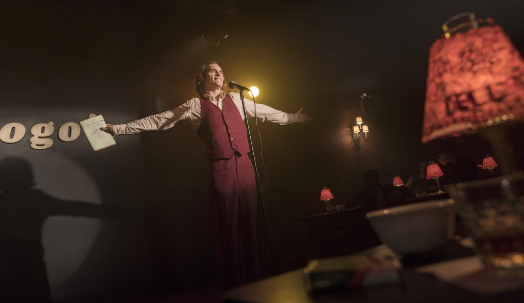 Caption: JOAQUIN PHOENIX as Arthur Fleck in Warner Bros. Pictures, Village Roadshow Pictures and BRON Creative’s “JOKER,” a Warner Bros. Pictures release. Photo Credit: Niko Tavernise