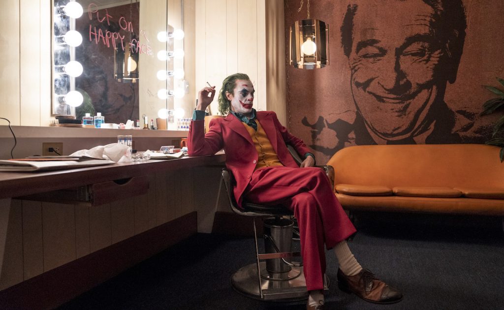 Caption: JOAQUIN PHOENIX as Arthur Fleck in Warner Bros. Pictures, Village Roadshow Pictures and BRON Creative’s “JOKER,” a Warner Bros. Pictures release. Photo Credit: Niko Tavernise