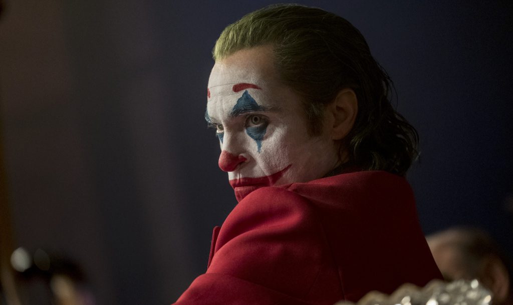 Caption: JOAQUIN PHOENIX as Arthur Fleck in Warner Bros. Pictures, Village Roadshow Pictures and BRON Creative’s “JOKER,” a Warner Bros. Pictures release. Photo Credit: Niko Tavernise